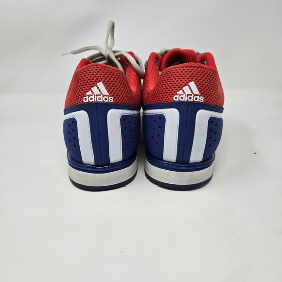 Adidas Weightlifting Shoes Mens Size 9.5 Blue Red White Powerlifting Sneakers - Picture 5 of 9